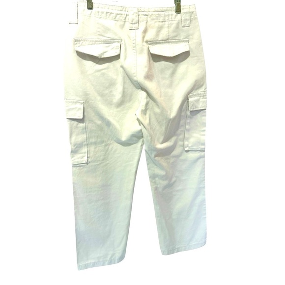 Superdown Bobbi Wide Leg Cargo Pants in White - Size Large - Picture 5 of 12